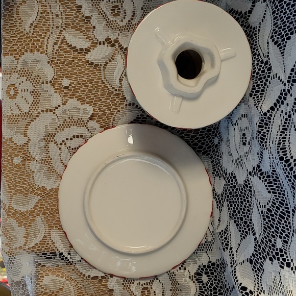 Home Interiors Gingerbread Candle Shade & Plate New, fits med to small jars - Picture 6 of 13